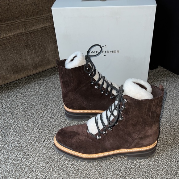Marc Fisher Izzie Brown Suede Bootie Size 11M - Picture 4 of 8